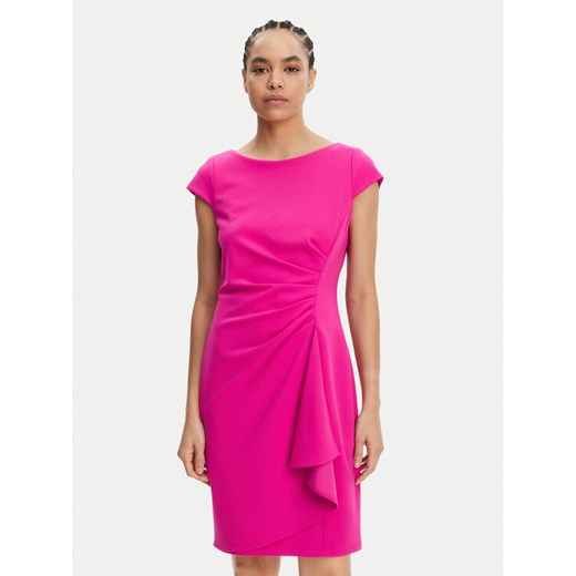 DKNY Sukienka koktajlowa DD5AC20B Różowy Slim Fit ze sklepu MODIVO w kategorii Sukienki - zdjęcie 182734458