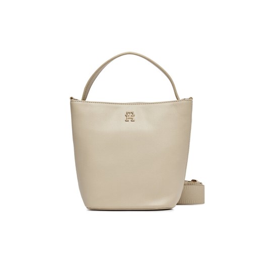 Tommy Hilfiger Torebka Th Essential Sc Bucket AW0AW15706 Écru ze sklepu MODIVO w kategorii Torby Shopper bag - zdjęcie 182734487