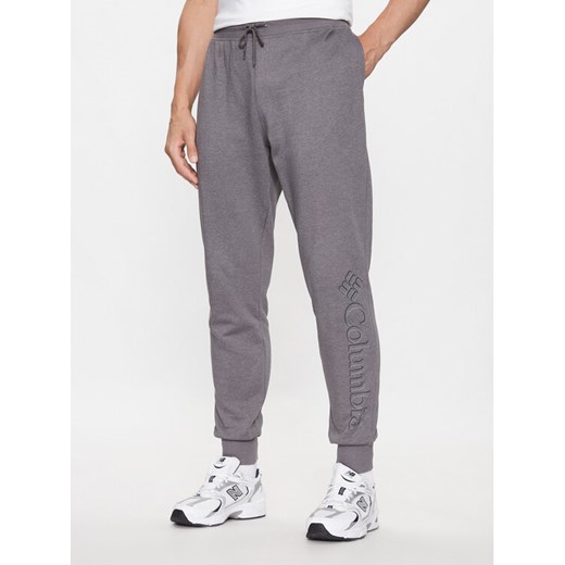 Columbia Spodnie dresowe M CSC Logo™ Fleece Jogger II Szary Regular Fit ze sklepu MODIVO w kategorii Spodnie męskie - zdjęcie 182734568