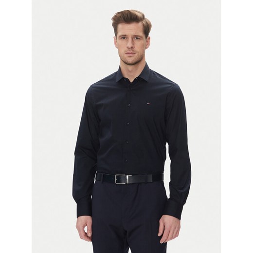 Tommy Hilfiger Koszula MW0MW39279 Granatowy Slim Fit ze sklepu MODIVO w kategorii Koszule męskie - zdjęcie 182734578
