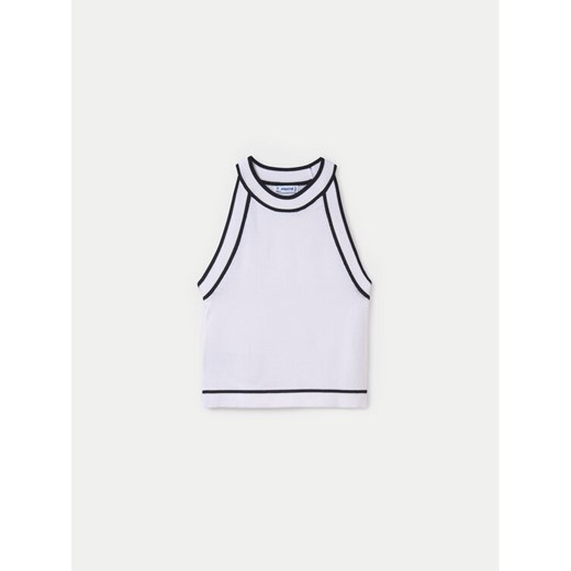 Mayoral Top 6041 Biały Slim Fit ze sklepu MODIVO w kategorii Bluzki dziewczęce - zdjęcie 182734595