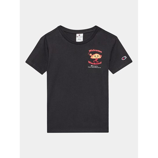 Champion T-Shirt 306375 Czarny Regular Fit ze sklepu MODIVO w kategorii T-shirty chłopięce - zdjęcie 182734619