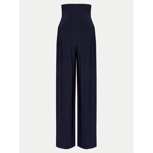 NORMA KAMALI Spodnie palazzo KK2247PL014951 Granatowy Wide Leg ze sklepu MODIVO w kategorii Spodnie damskie - zdjęcie 182734648