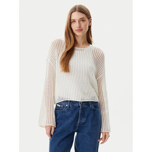 Vans Sweter Mila VN000M9H Écru Loose Fit ze sklepu MODIVO w kategorii Swetry damskie - zdjęcie 182734676