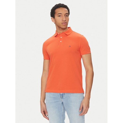 Tommy Hilfiger Polo 1985 MW0MW17771 Pomarańczowy Slim Fit ze sklepu MODIVO w kategorii T-shirty męskie - zdjęcie 182734815