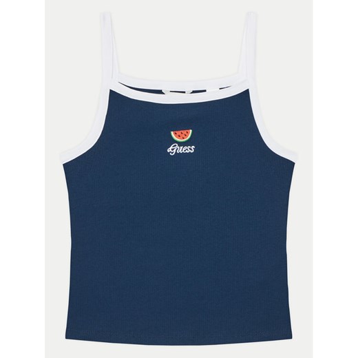Guess Top J5GI07 KCU20 Niebieski Slim Fit ze sklepu MODIVO w kategorii Bluzki dziewczęce - zdjęcie 182734998
