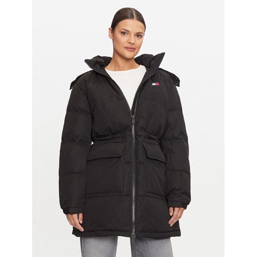 Tommy Jeans Kurtka puchowa Alaska DW0DW18821 Czarny Regular Fit ze sklepu MODIVO w kategorii Kurtki damskie - zdjęcie 182735067