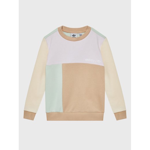 adidas Bluza Colorblock HK9818 Kolorowy Regular Fit ze sklepu MODIVO w kategorii Bluzy dziewczęce - zdjęcie 182735086