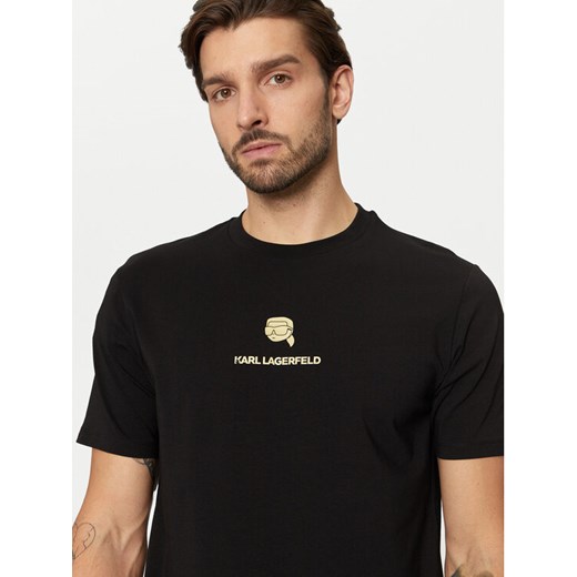 KARL LAGERFELD T-Shirt 755461 551235 Czarny Regular Fit ze sklepu MODIVO w kategorii T-shirty męskie - zdjęcie 182735178