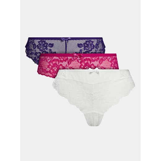 Hunkemöller Komplet 3 par stringów Bianca 202870 Różowy ze sklepu MODIVO w kategorii Majtki damskie - zdjęcie 182735236