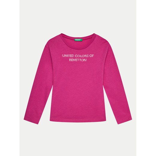 United Colors Of Benetton T-Shirt 3I1XC10JS Różowy Regular Fit ze sklepu MODIVO w kategorii Bluzki dziewczęce - zdjęcie 182735238