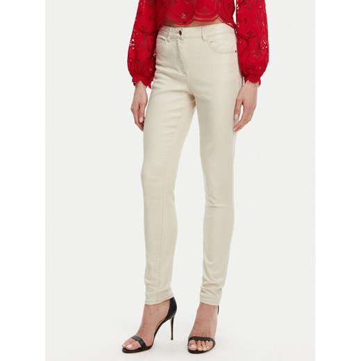 Morgan Jeansy 251-PEWELI Beżowy Slim Fit ze sklepu MODIVO w kategorii Jeansy damskie - zdjęcie 182735296