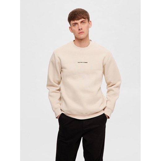 Selected Homme Bluza 16090431 Beżowy Regular Fit ze sklepu MODIVO w kategorii Bluzy męskie - zdjęcie 182735335