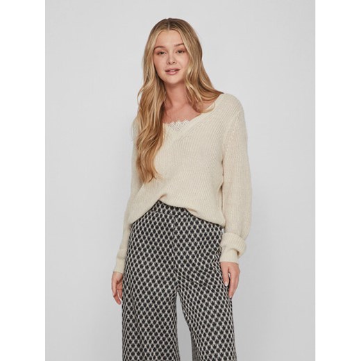 Vila Sweter 14088099 Beżowy Regular Fit ze sklepu MODIVO w kategorii Swetry damskie - zdjęcie 182735439