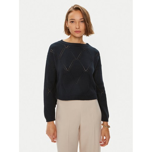 Weekend Max Mara Sweter Abbozzi 2425366161 Granatowy Slim Fit ze sklepu MODIVO w kategorii Swetry damskie - zdjęcie 182735446