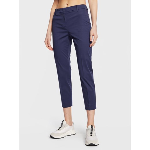 Weekend Max Mara Spodnie materiałowe Cecco 2351310631 Granatowy Slim Fit ze sklepu MODIVO w kategorii Spodnie damskie - zdjęcie 182735485