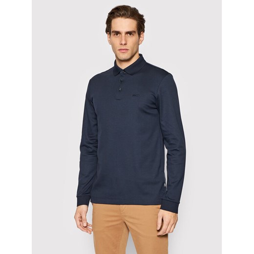 Boss Polo Pado 30 50468392 Granatowy Regular Fit ze sklepu MODIVO w kategorii T-shirty męskie - zdjęcie 182735499