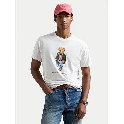 Polo Ralph Lauren T-Shirt 710854497041 Biały Regular Fit ze sklepu MODIVO w kategorii T-shirty męskie - zdjęcie 182735526