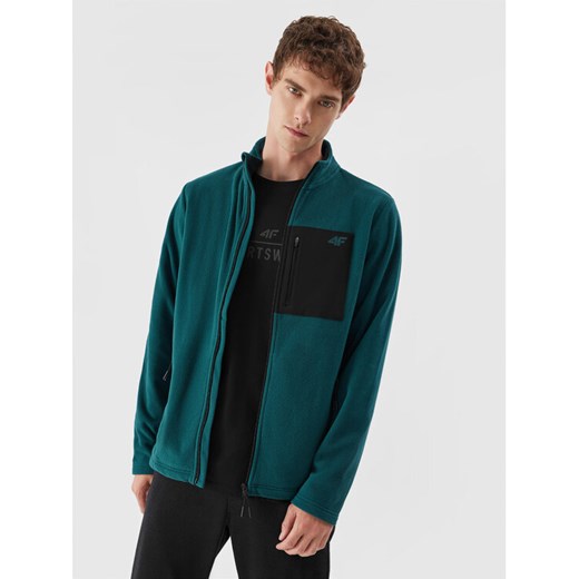4F Polar 4FAW23TFLEM123 Turkusowy Regular Fit ze sklepu MODIVO w kategorii Bluzy męskie - zdjęcie 182735527