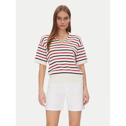 Tommy Hilfiger Sweter Mini Stp Co Open Polo Ss Swt WW0WW45400 Kolorowy Regular Fit ze sklepu MODIVO w kategorii Swetry damskie - zdjęcie 182735548