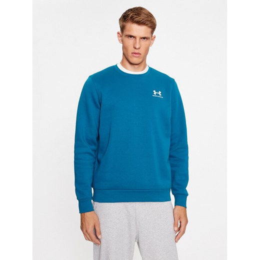 Under Armour Bluza Ua Essential Fleece Crew 1374250 Niebieski Loose Fit ze sklepu MODIVO w kategorii Bluzy męskie - zdjęcie 182735659