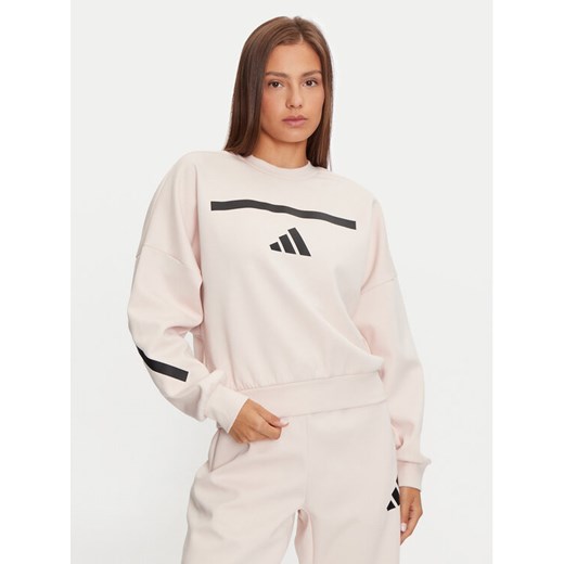 adidas Bluza Z.N.E. JF4783 Różowy Loose Fit ze sklepu MODIVO w kategorii Bluzy damskie - zdjęcie 182735708
