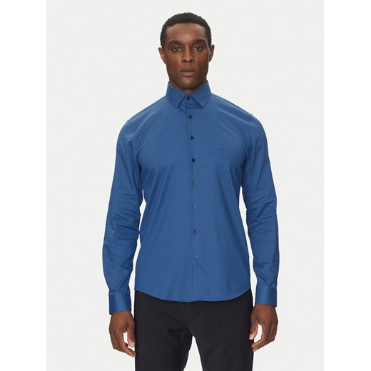 Calvin Klein Koszula K10K114298 Niebieski Slim Fit ze sklepu MODIVO w kategorii Koszule męskie - zdjęcie 182735816