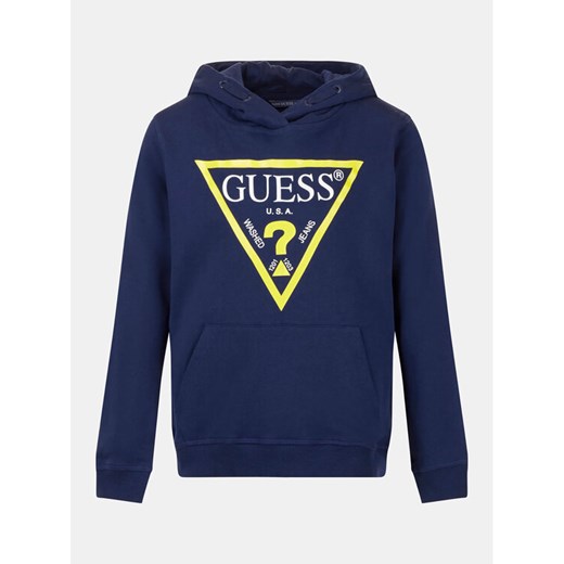 Guess Bluza L92Q09 KAUG0 Granatowy Regular Fit ze sklepu MODIVO w kategorii Bluzy chłopięce - zdjęcie 182735819