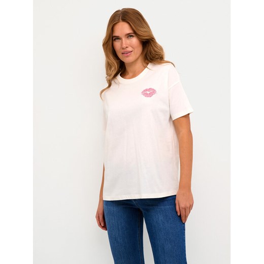 Kaffe T-Shirt Fie 10508888 Écru Oversize ze sklepu MODIVO w kategorii Bluzki damskie - zdjęcie 182735878