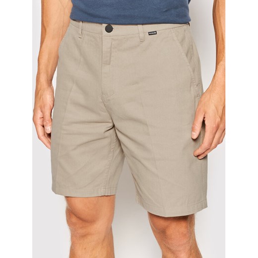 Hurley Szorty materiałowe Pleasure Point MWS0007090 Beżowy Regular Fit ze sklepu MODIVO w kategorii Spodenki męskie - zdjęcie 182735905