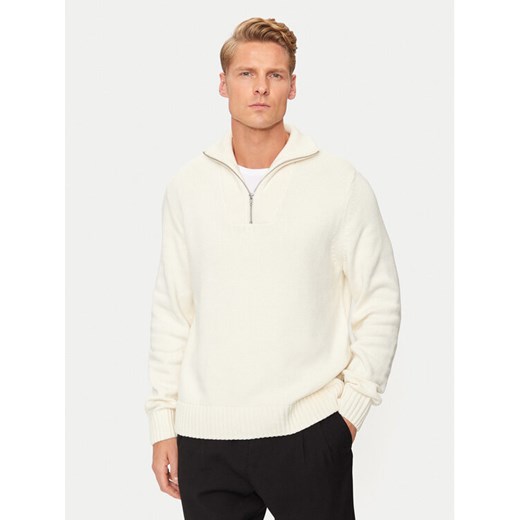 Jack&Jones Sweter Frederiksberg 12262055 Écru Loose Fit ze sklepu MODIVO w kategorii Swetry męskie - zdjęcie 182735938