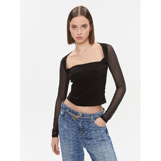 Pinko Bluzka Soul 102564 A1EG Czarny Regular Fit ze sklepu MODIVO w kategorii Bluzki damskie - zdjęcie 182735988