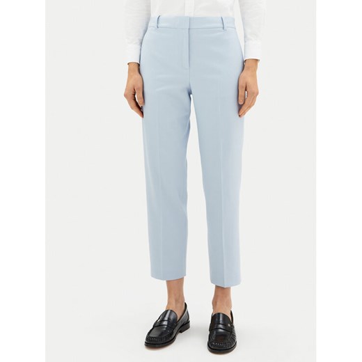Tommy Hilfiger Spodnie materiałowe Core WW0WW39723 Błękitny Straight Fit ze sklepu MODIVO w kategorii Spodnie damskie - zdjęcie 182736076
