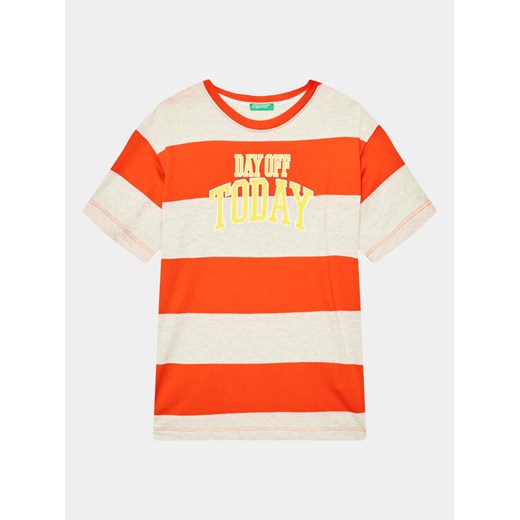 United Colors Of Benetton T-Shirt 3ZNBC10BN Czerwony Regular Fit ze sklepu MODIVO w kategorii T-shirty chłopięce - zdjęcie 182736116