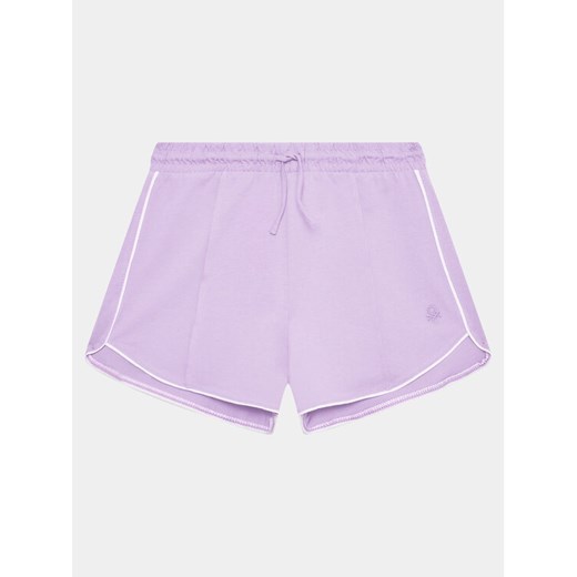 United Colors Of Benetton Szorty sportowe 3BL0C901E Fioletowy Regular Fit ze sklepu MODIVO w kategorii Spodenki dziewczęce - zdjęcie 182736199