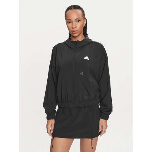 adidas Wiatrówka Embroidery IS4321 Czarny Loose Fit ze sklepu MODIVO w kategorii Kurtki damskie - zdjęcie 182736277