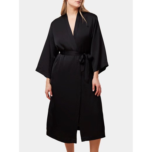 Triumph Szlafrok Robes Satin Robe 01 10216534 Czarny ze sklepu MODIVO w kategorii Szlafroki damskie - zdjęcie 182736288