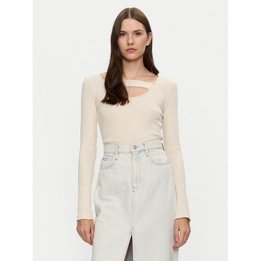 Brave Soul Bluzka LLT-248NALA Écru Slim Fit ze sklepu MODIVO w kategorii Bluzki damskie - zdjęcie 182736295