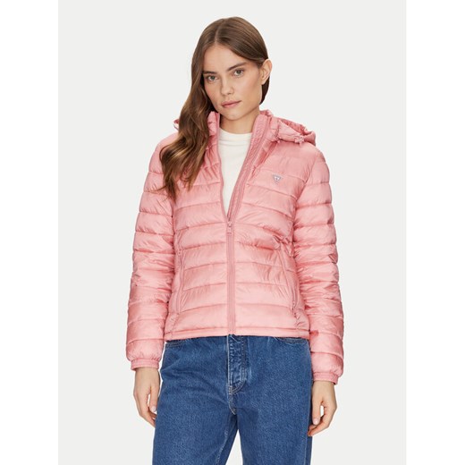 Guess Jeans Kurtka puchowa W5RL99 WHAB2 Różowy Regular Fit ze sklepu MODIVO w kategorii Kurtki damskie - zdjęcie 182736367