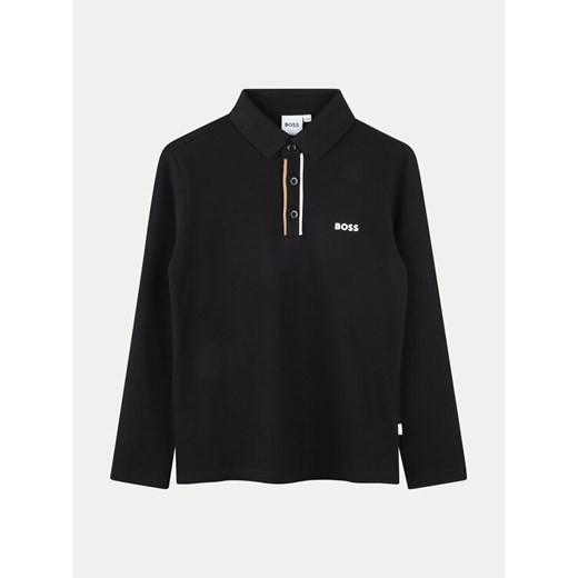 Boss Polo J51175 D Czarny Regular Fit ze sklepu MODIVO w kategorii T-shirty chłopięce - zdjęcie 182736375