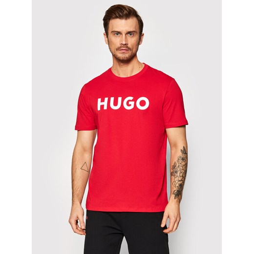 Hugo T-Shirt Dulivio 50467556 Czerwony Regular Fit ze sklepu MODIVO w kategorii T-shirty męskie - zdjęcie 182736436