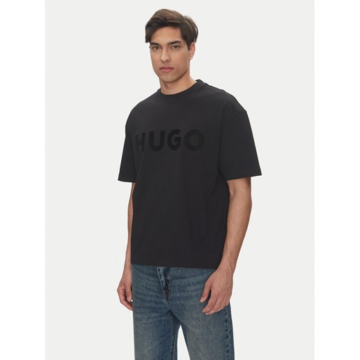 HUGO T-Shirt Dinkee 50525765 Czarny Oversize ze sklepu MODIVO w kategorii T-shirty męskie - zdjęcie 182736449