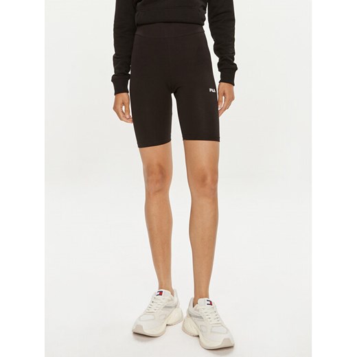 Fila Szorty rowerowe FAW0455 Czarny Slim Fit ze sklepu MODIVO w kategorii Szorty - zdjęcie 182736469