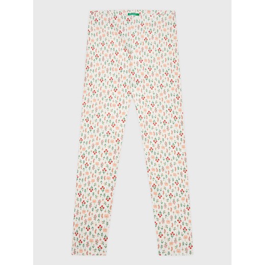 United Colors Of Benetton Legginsy 33KCCF02W Biały Slim Fit ze sklepu MODIVO w kategorii Spodnie dziewczęce - zdjęcie 182736525