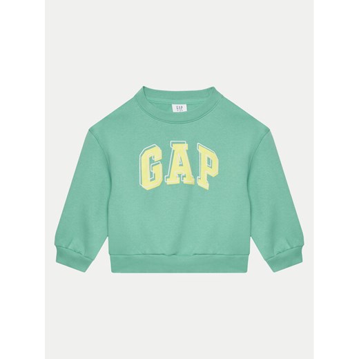 Gap Bluza 746173-00 Zielony Relaxed Fit ze sklepu MODIVO w kategorii Bluzy chłopięce - zdjęcie 182736557