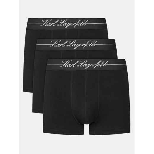 KARL LAGERFELD Komplet 3 par bokserek A1M47089 Czarny ze sklepu MODIVO w kategorii Majtki męskie - zdjęcie 182736567