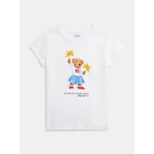 Polo Ralph Lauren T-Shirt 312942856001 Biały Regular Fit ze sklepu MODIVO w kategorii Bluzki dziewczęce - zdjęcie 182736578