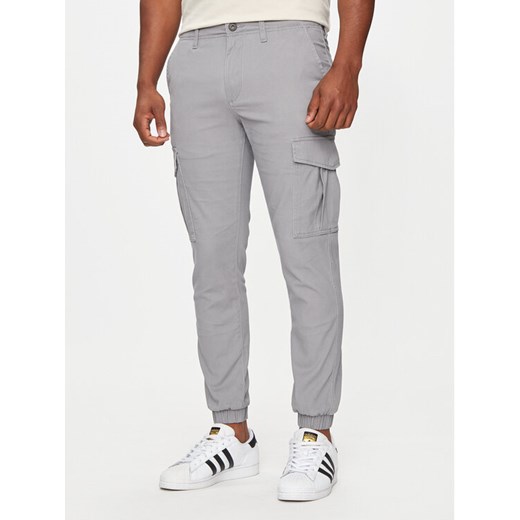 Jack&Jones Joggery Marco 12186889 Szary Slim Fit ze sklepu MODIVO w kategorii Spodnie męskie - zdjęcie 182736709