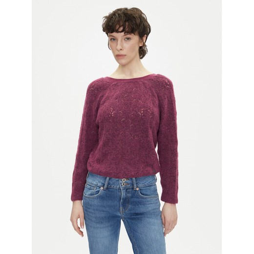 Pepe Jeans Sweter Nova PL702239 Różowy Regular Fit ze sklepu MODIVO w kategorii Swetry damskie - zdjęcie 182736749