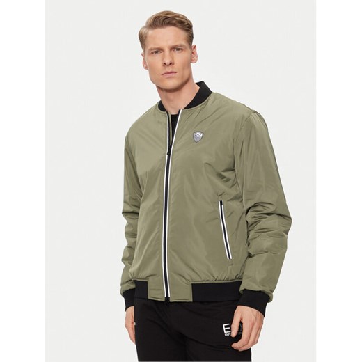 EA7 Emporio Armani Kurtka bomber 8NPB12 PN7LZ 1846 Zielony Regular Fit ze sklepu MODIVO w kategorii Kurtki męskie - zdjęcie 182736779
